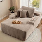 Poltrona Lounge 1 Lugar, 181 kg, Molas + Espuma HD, Sem Montagem | CloudHug™ + Trio de Almofadas (BRINDE)