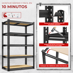 Estante Metálica Ajustável de 5 Níveis com Capacidade de 915 kg para Garagem, Cozinha e Depósito – FlexiRack™