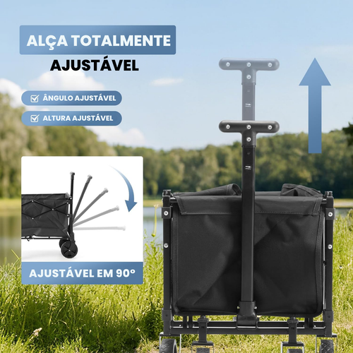 Carrinho Dobrável Portátil 100 L, 160 kg, Rodas 360° | MiniHaul™