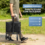 Carrinho Dobrável Portátil 100 L, 160 kg, Rodas 360° | MiniHaul™