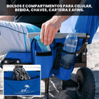 Carrinho dobrável 3-em-1 Para até 3 pessoas, aço 350 kg, rodas off-road | RollSit™