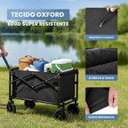 Carrinho Dobrável Portátil 100 L, 160 kg, Rodas 360° | MiniHaul™