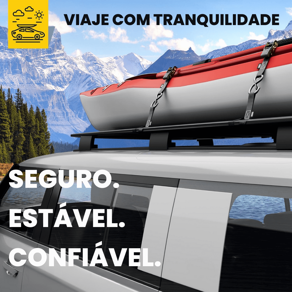 Kit 15pc de Cintas de Amarração com Catraca de 5m e Força de Ruptura de 1000kg – CargoClinch™